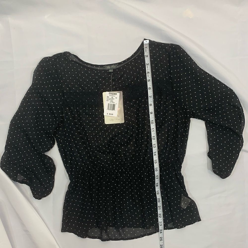 Lily rose black polkadot cinched waist - Picture 7 of 12